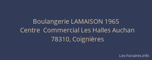 Boulangerie LAMAISON 1965