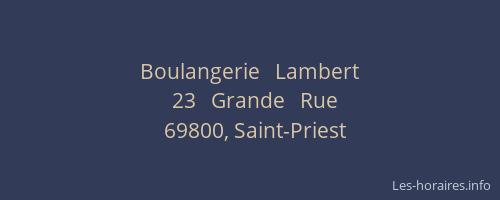 Boulangerie   Lambert