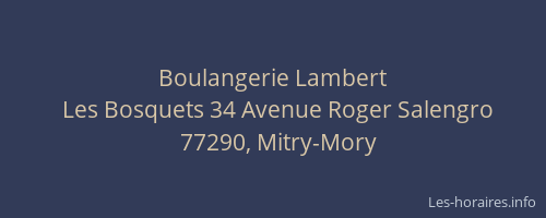 Boulangerie Lambert