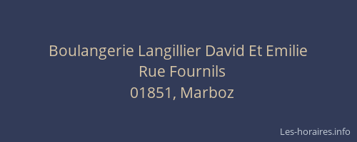 Boulangerie Langillier David Et Emilie