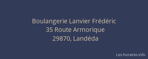 Boulangerie Lanvier Frédéric