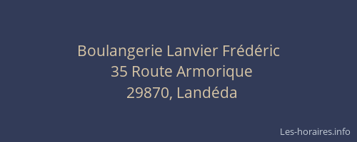 Boulangerie Lanvier Fr&eacute;d&eacute;ric