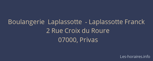 Boulangerie  Laplassotte  - Laplassotte Franck