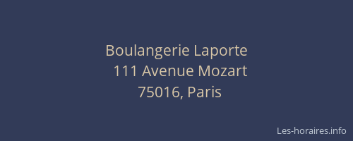 Boulangerie Laporte