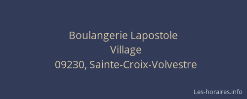 Boulangerie Lapostole