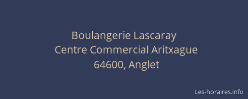 Boulangerie Lascaray