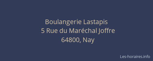 Boulangerie Lastapis