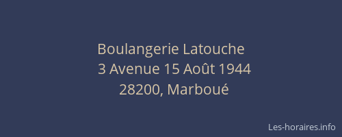Boulangerie Latouche