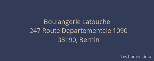 Boulangerie Latouche