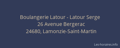 Boulangerie Latour - Latour Serge