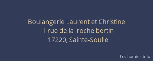 Boulangerie Laurent et Christine