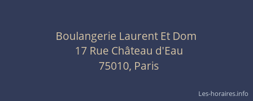 Boulangerie Laurent Et Dom