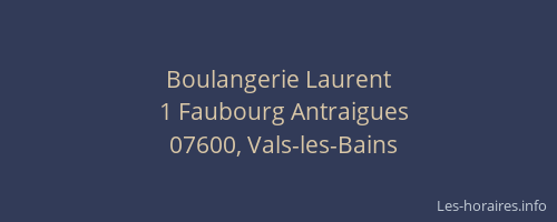 Boulangerie Laurent
