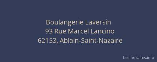 Boulangerie Laversin