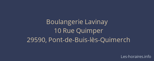 Boulangerie Lavinay