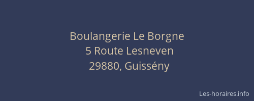 Boulangerie Le Borgne