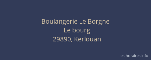 Boulangerie Le Borgne