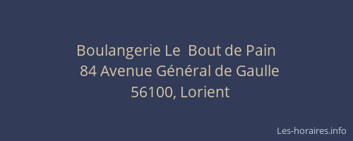 Boulangerie Le  Bout de Pain