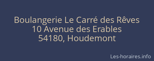 Boulangerie Le Carré des Rêves