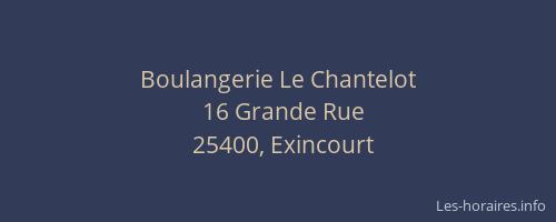 Boulangerie Le Chantelot