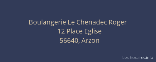 Boulangerie Le Chenadec Roger