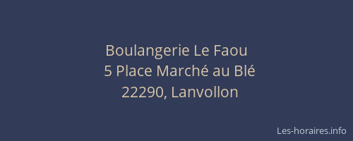 Boulangerie Le Faou