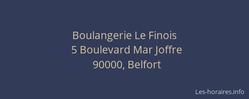 Boulangerie Le Finois