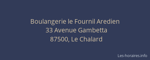 Boulangerie le Fournil Aredien