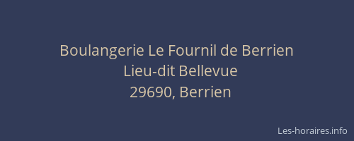 Boulangerie Le Fournil de Berrien