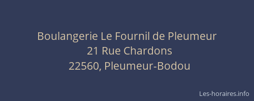 Boulangerie Le Fournil de Pleumeur