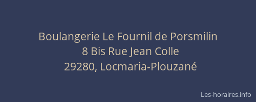 Boulangerie Le Fournil de Porsmilin