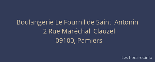 Boulangerie Le Fournil de Saint  Antonin