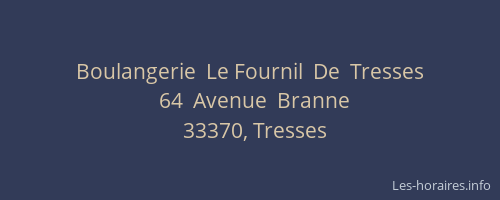 Boulangerie  Le Fournil  De  Tresses