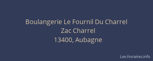 Boulangerie Le Fournil Du Charrel