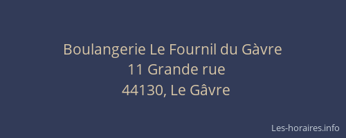 Boulangerie Le Fournil du Gàvre