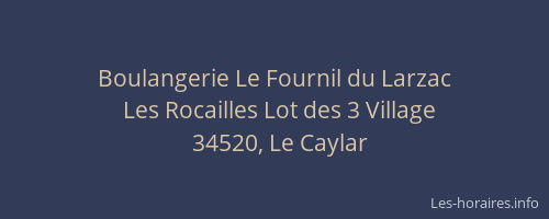 Boulangerie Le Fournil du Larzac