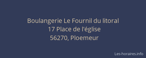 Boulangerie Le Fournil du litoral