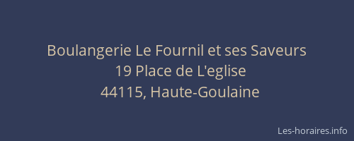 Boulangerie Le Fournil et ses Saveurs