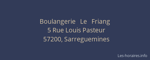Boulangerie   Le   Friang
