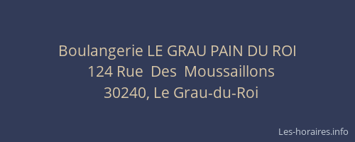 Boulangerie LE GRAU PAIN DU ROI