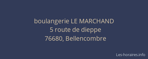 boulangerie LE MARCHAND
