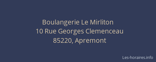 Boulangerie Le Mirliton