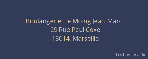 Boulangerie  Le Moing Jean-Marc