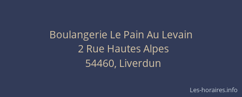 Boulangerie Le Pain Au Levain