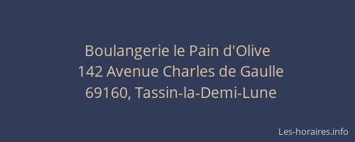Boulangerie le Pain d'Olive