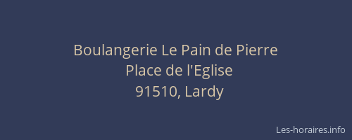 Boulangerie Le Pain de Pierre
