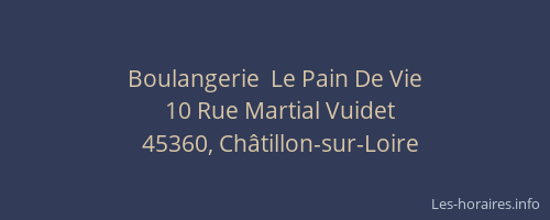 Boulangerie  Le Pain De Vie