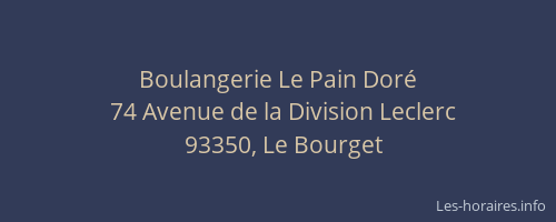 Boulangerie Le Pain Doré
