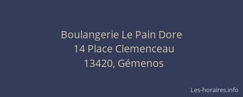 Boulangerie Le Pain Dore