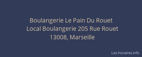 Boulangerie Le Pain Du Rouet
